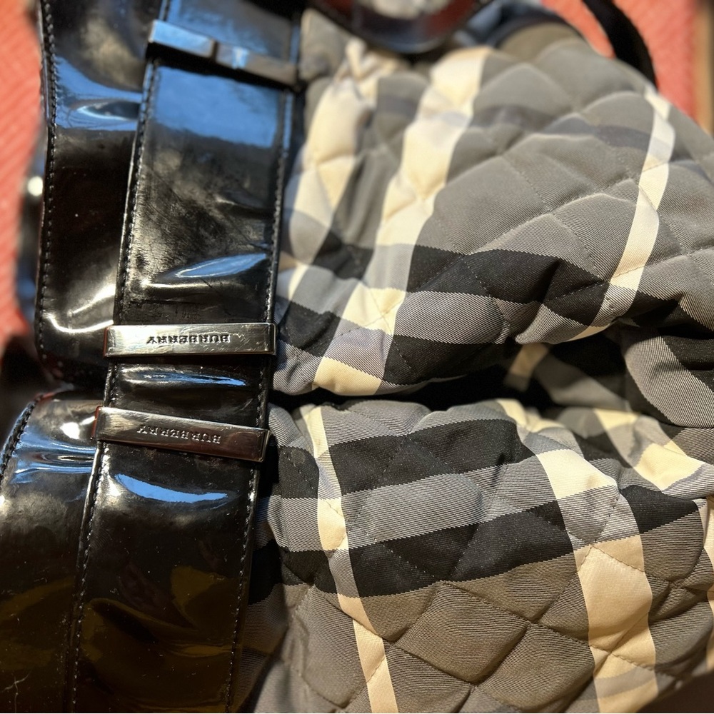 Burberry black checkered satchel - Picture 5 of 16